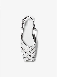Irene Woven Leather Slingback Sandal