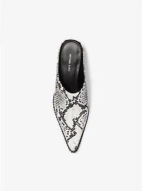 Nash Snake Embossed Leather Mule