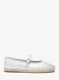 Lynn Metallic Leather Ballet Espadrille
