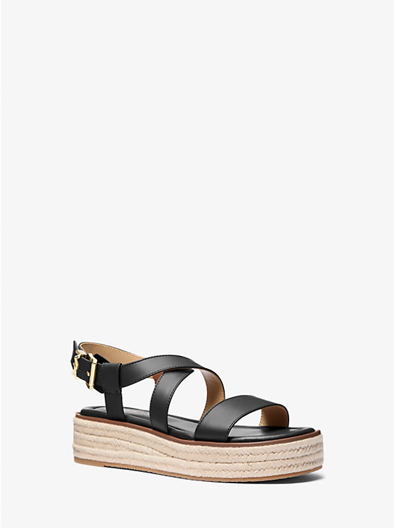 Lynn Leather Platform Espadrille Sandal