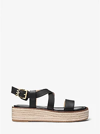 Lynn Leather Platform Espadrille Sandal