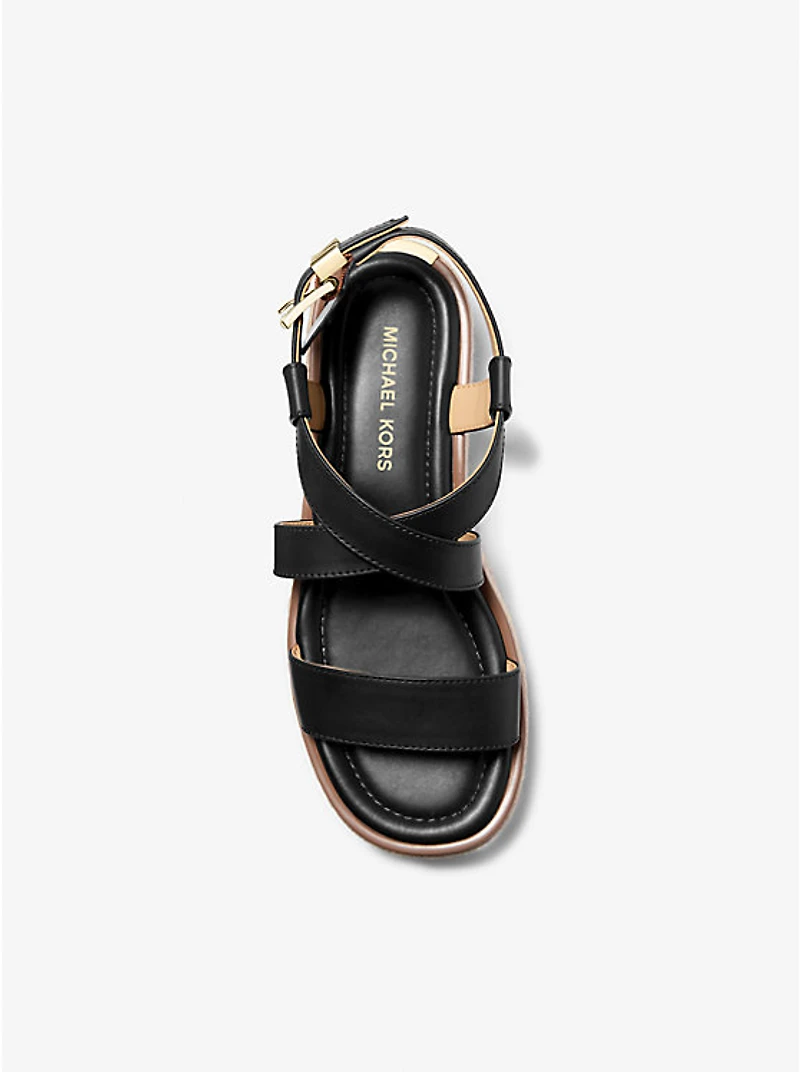 Lynn Leather Platform Espadrille Sandal
