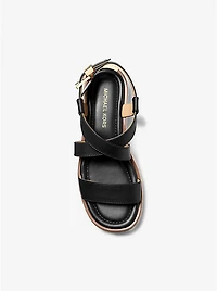 Lynn Leather Platform Espadrille Sandal