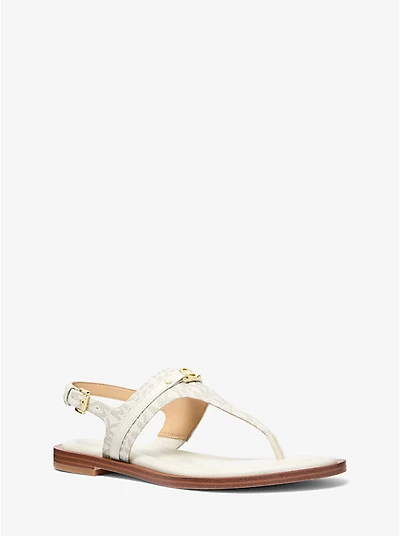 Mandy Signature Logo T-Strap Sandal