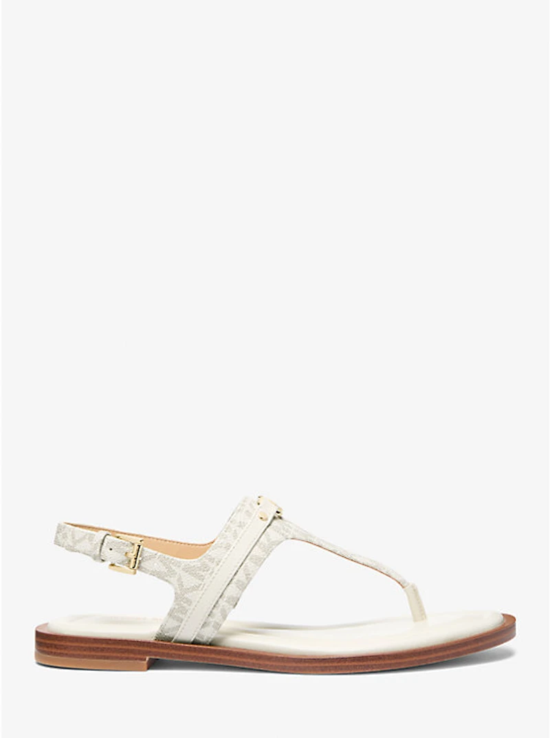 Mandy Signature Logo T-Strap Sandal
