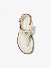 Mandy Signature Logo T-Strap Sandal