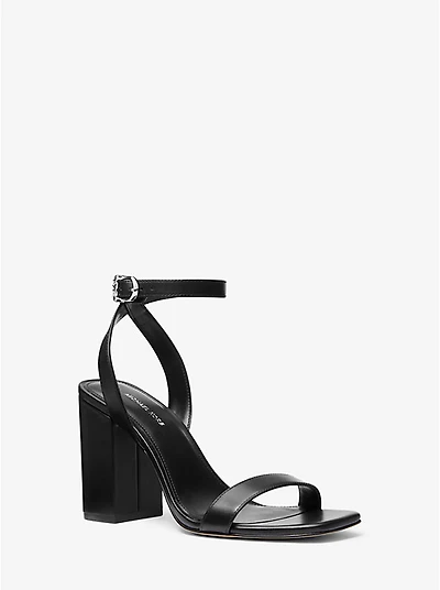 Merriam Leather Block Heel Sandal