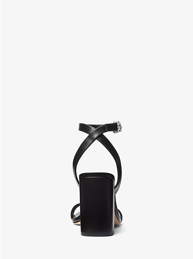 Merriam Leather Block Heel Sandal