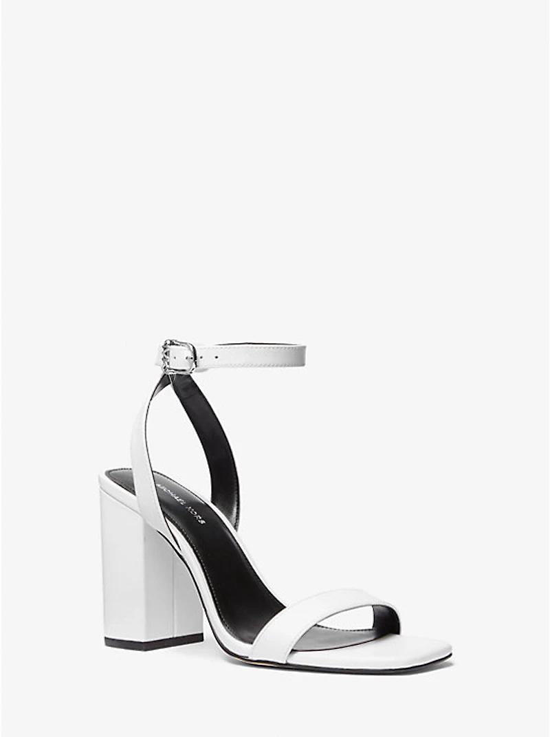 Merriam Leather Block Heel Sandal