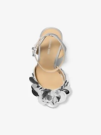 Loretta Sequin Embellished Metallic Sandal