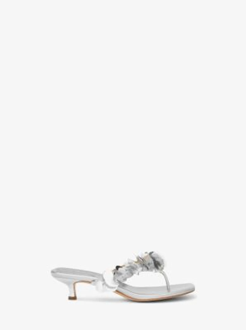 Loretta Sequin Embellished Metallic Sandal