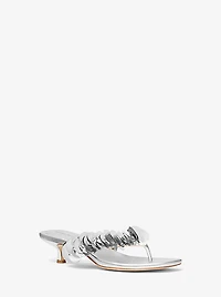 Loretta Sequin Embellished Metallic Sandal