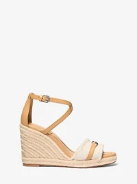Mandy Linen Wedge Sandal