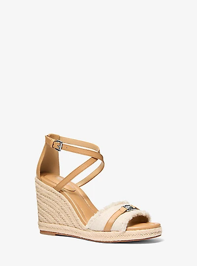 Mandy Linen Wedge Sandal
