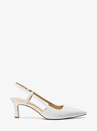 Alora Snake Embossed Leather Slingback Pump