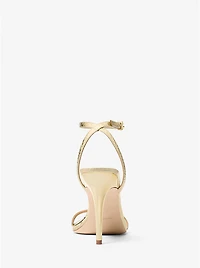 Liana Metallic Snake Embossed Leather Sandal