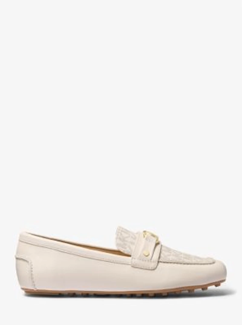 Mandy Leather and Signature Logo Moccasin Loafer