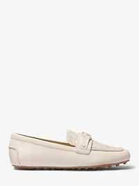 Mandy Leather and Signature Logo Moccasin Loafer
