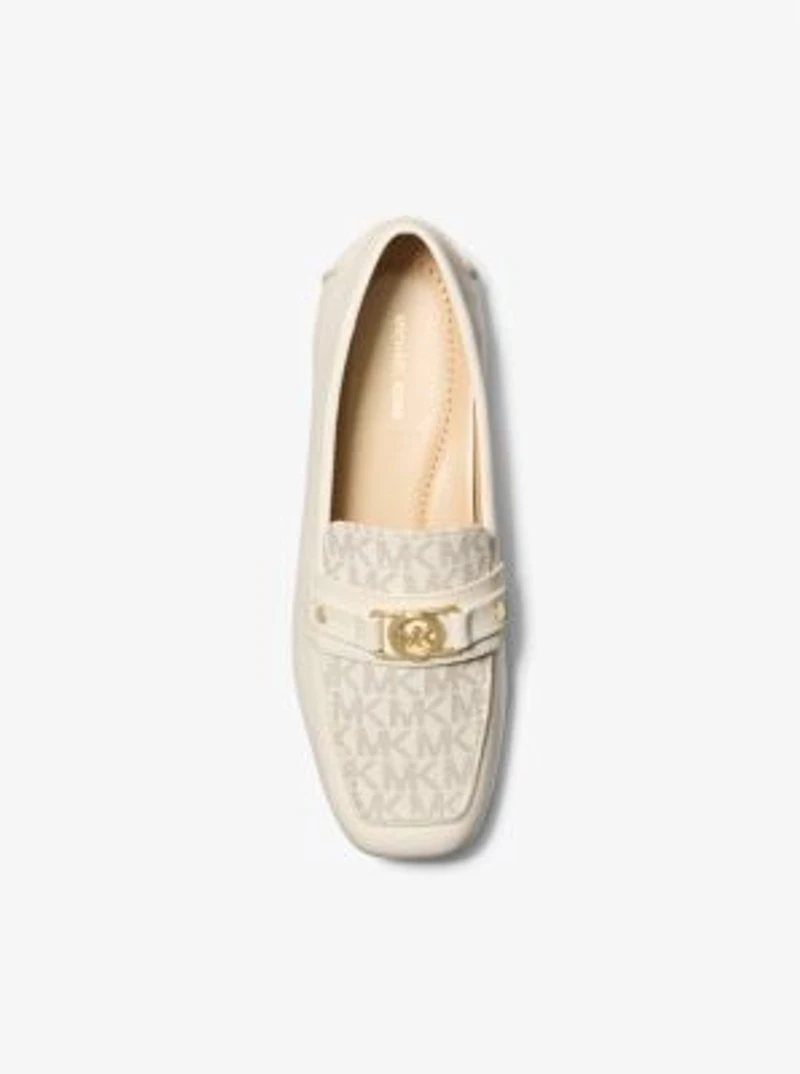 Mandy Leather and Signature Logo Moccasin Loafer