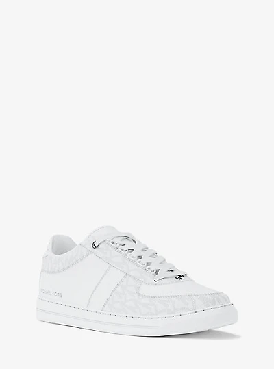 Brady Signature Logo and Leather Sneaker