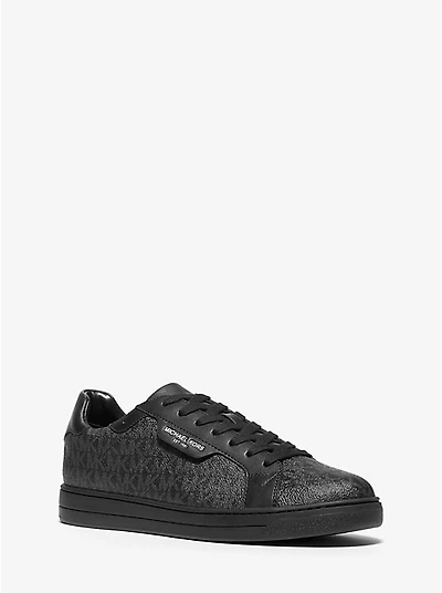 Keating Logo and Leather Sneaker
