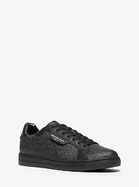 Keating Logo and Leather Sneaker
