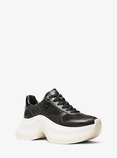 Arla Embellished Leather Trainer
