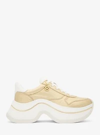 Arla Metallic Leather Trainer