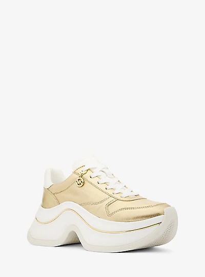 Arla Metallic Leather Trainer