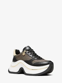 Arla Leather and Suede Trainer