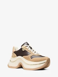Arla Leather and Suede Trainer