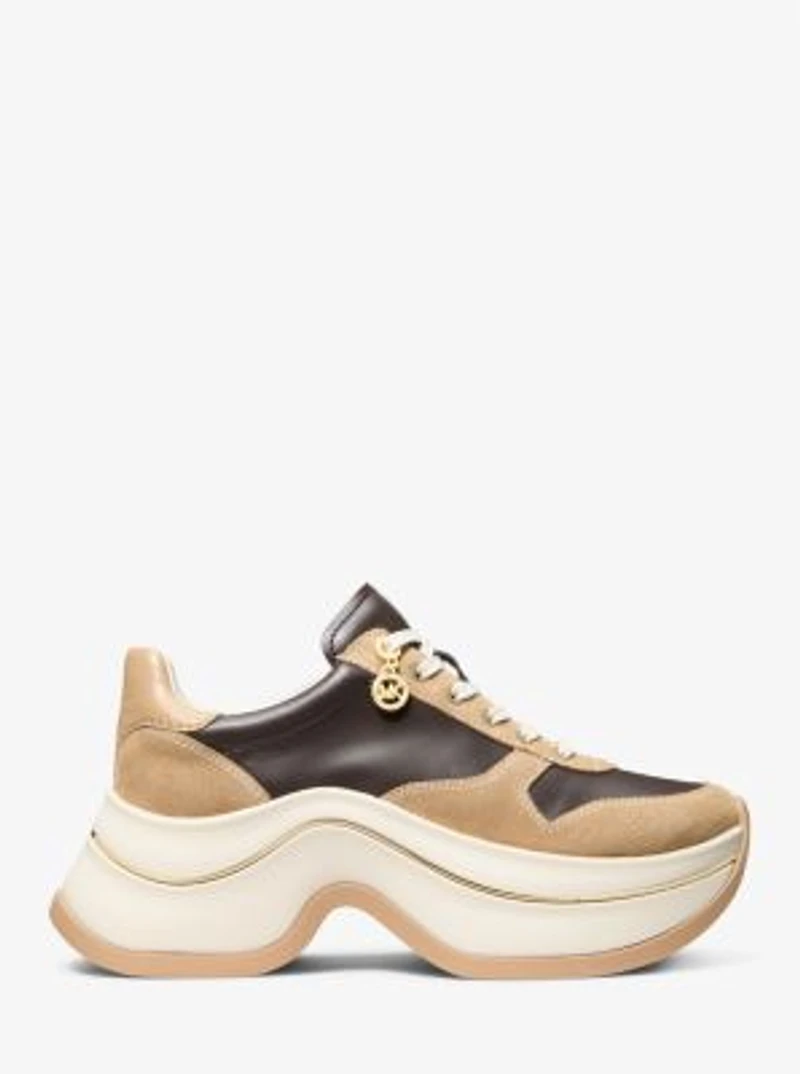 Arla Leather and Suede Trainer