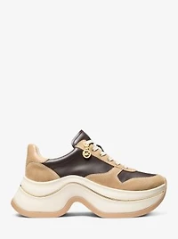 Arla Leather and Suede Trainer