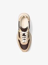 Arla Leather and Suede Trainer