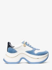 Arla Leather and Suede Trainer