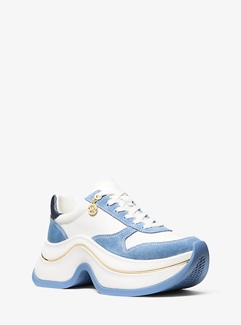 Arla Leather and Suede Trainer