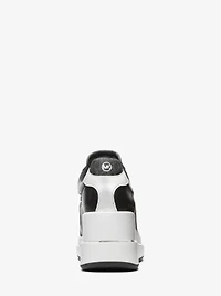 Emmy Signature Logo and Leather Wedge Trainer