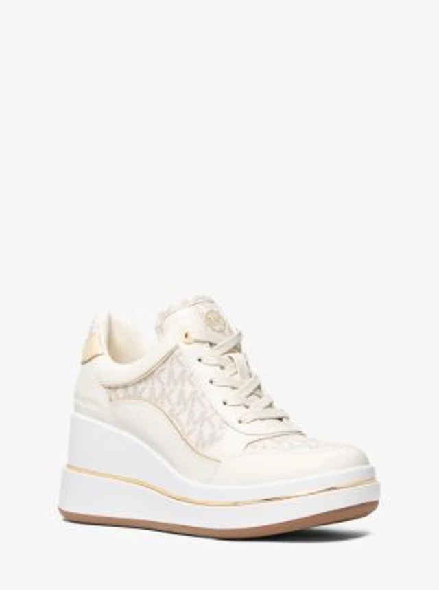 Michael Kors Emmy Mesh Zip-Up Wedge Trainer | Arden Fair display picture 2