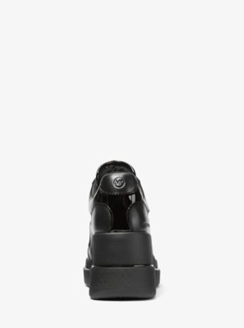 Emmy Leather and Mesh Wedge Trainer