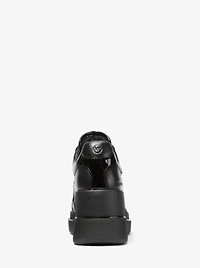 Emmy Leather and Mesh Wedge Trainer