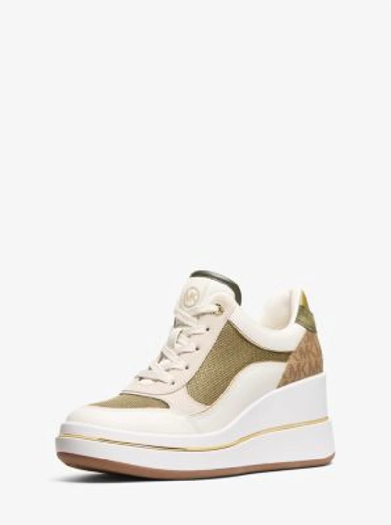 Emmy Mixed-Media Wedge Trainer
