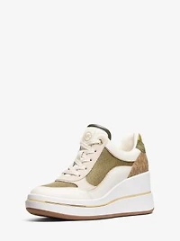Emmy Mixed-Media Wedge Trainer