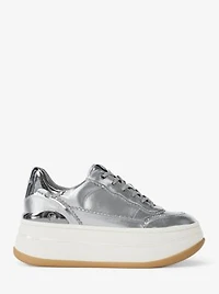 Hayes Embellished Metallic Leather Platform Sneaker
