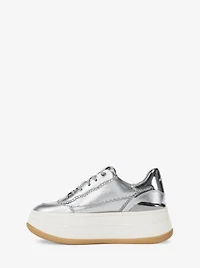 Hayes Embellished Metallic Leather Platform Sneaker