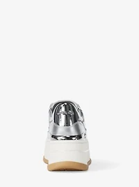 Hayes Embellished Metallic Leather Platform Sneaker