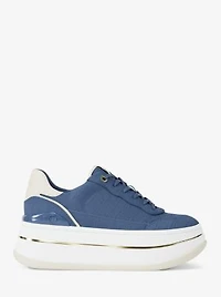 Hayes Crocodile Embossed Suede Platform Sneaker
