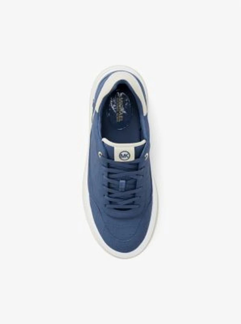 Hayes Crocodile Embossed Suede Platform Sneaker