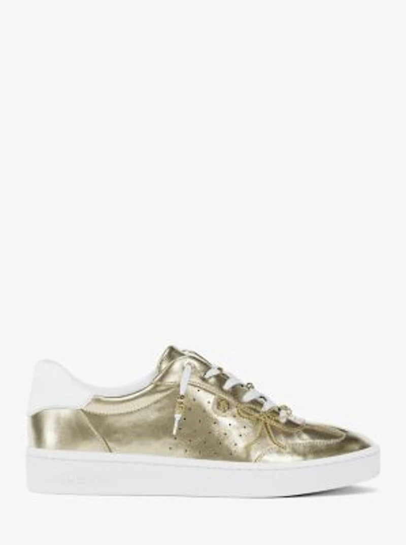 Scotty Embellished Metallic Leather Sneaker