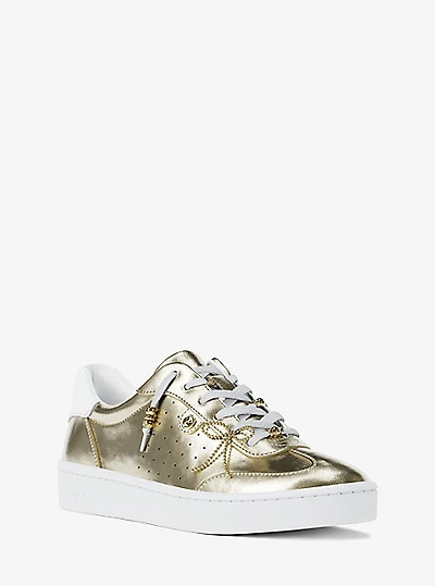 Scotty Embellished Metallic Leather Sneaker