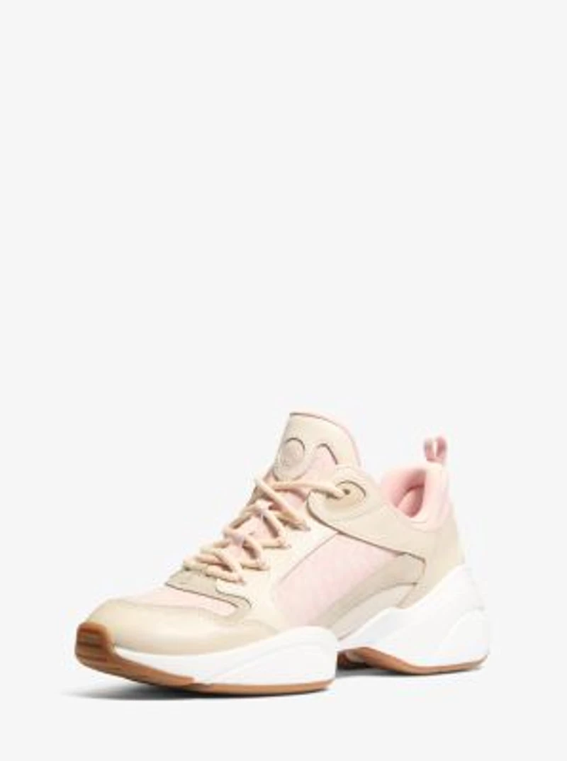 Bowie Signature Logo and Leather Trainer